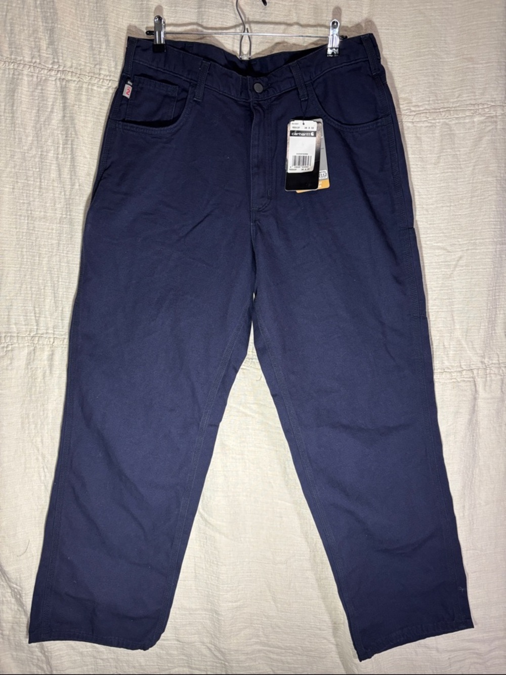 Carhartt NWT Dark Navy FR Mid-weight Canvas Jean Loose fit 36x32